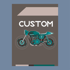 Vintage motorcycle poster – Vector