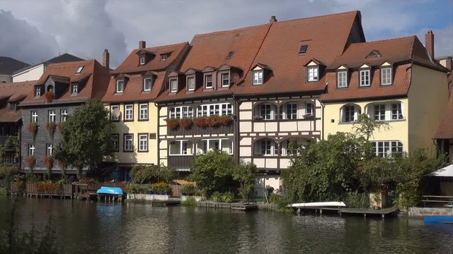 Fishermans cottages along River Regnitz, Bamberg, Germany