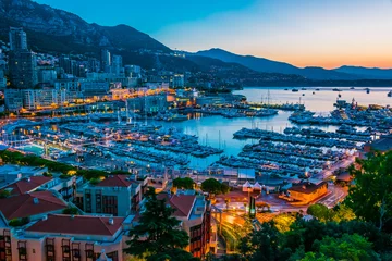 Tischdecke View of the city of Monaco. French Riviera © monticellllo