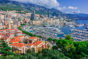 Obraz premium View of the city of Monaco. French Riviera