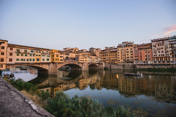 Fototapeta na wymiar Ponte Vecchio over Arno river in Florence, Italy 