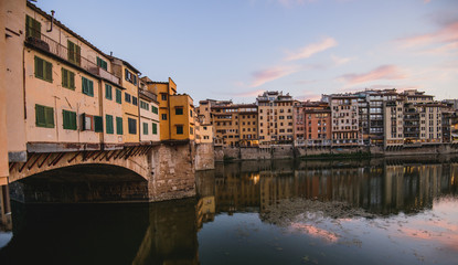 Plakat Ponte Vecchio over Arno river in Florence, Italy 