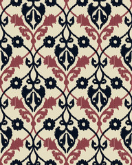 seamles vector ikat geometric royal pattern design. seamless template in the swatch panel - 243123284