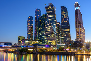 View of the buildings of the business district of Moscow - Moscow City