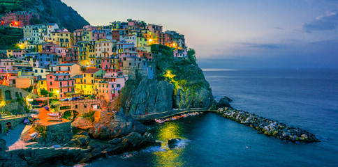 Fototapeta premium Picturesque town of Manarola, Liguria, Italy