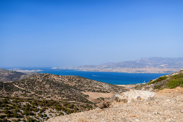 Beautiful nature of Antiparos island of Greece with crystal blue water and amazing views