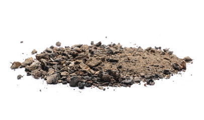 coal ash isolated on white background