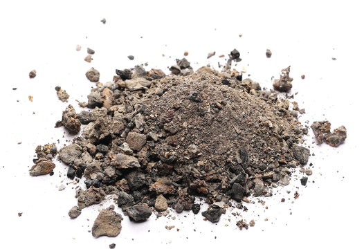 coal ash isolated on white background