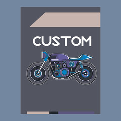 Fototapeta na wymiar motorcycle illustration t shirt print - Vector