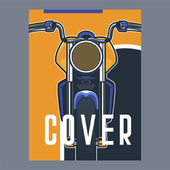 motorcycle illustration t shirt print - Vector