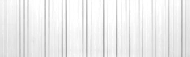 Tuinposter Panorama of White Corrugated metal texture surface or galvanize steel background © torsakarin