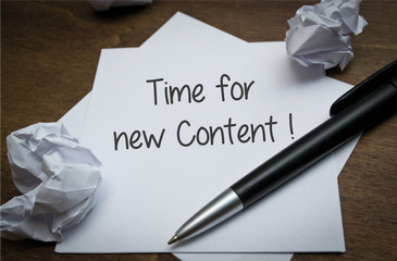 Time for new Content