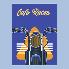 motorcycle illustration t shirt print - Vector