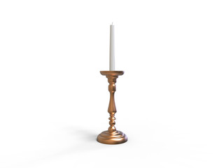 3d illustration of a candle stick