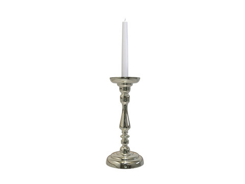 3d illustration of a candle stick in silver