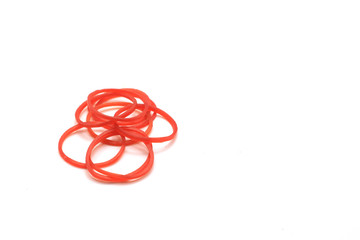 Fototapeta premium Rubber band or plastic band isolated on white background