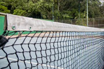 Malla de tenis durante una practica