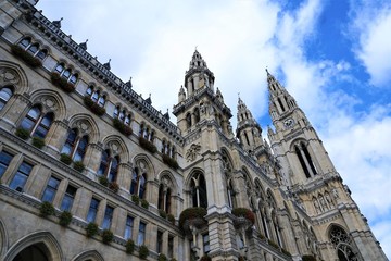Obraz premium das Rathaus in wien in österreich