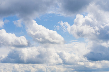 Fototapeta na wymiar Blue sky with white clouds 1
