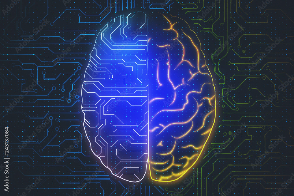 Poster AI and computing concept