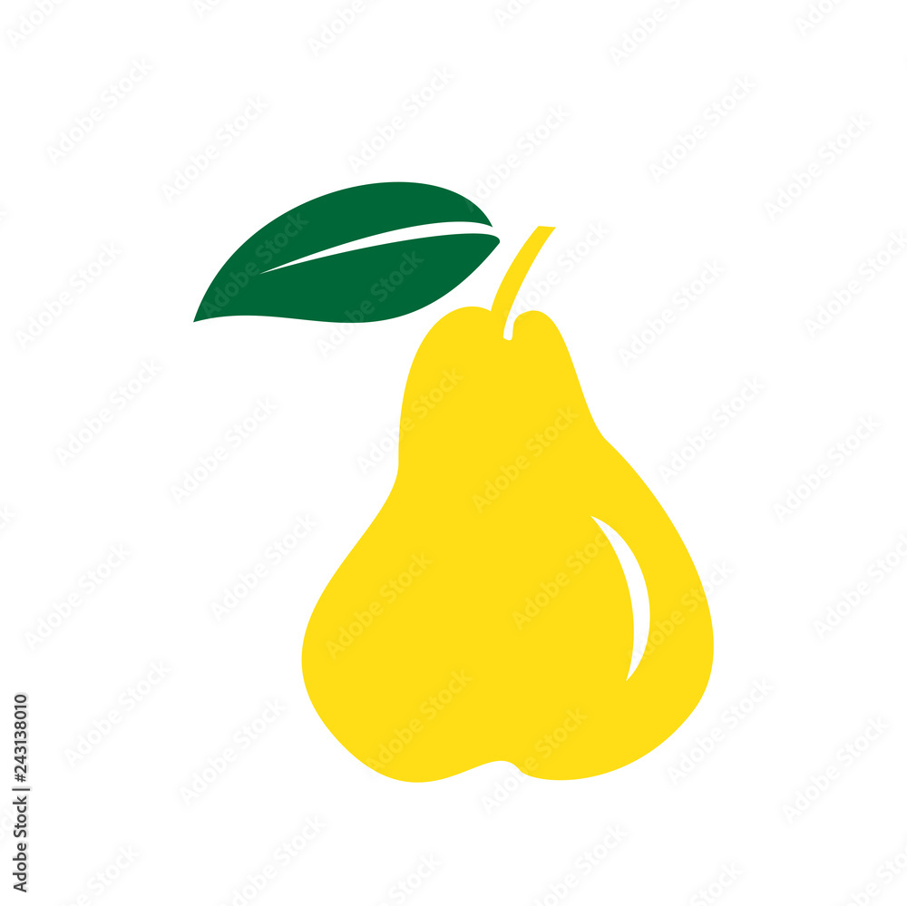 Poster fruit color icon on white background for graphic and web design, modern simple vector sign. internet