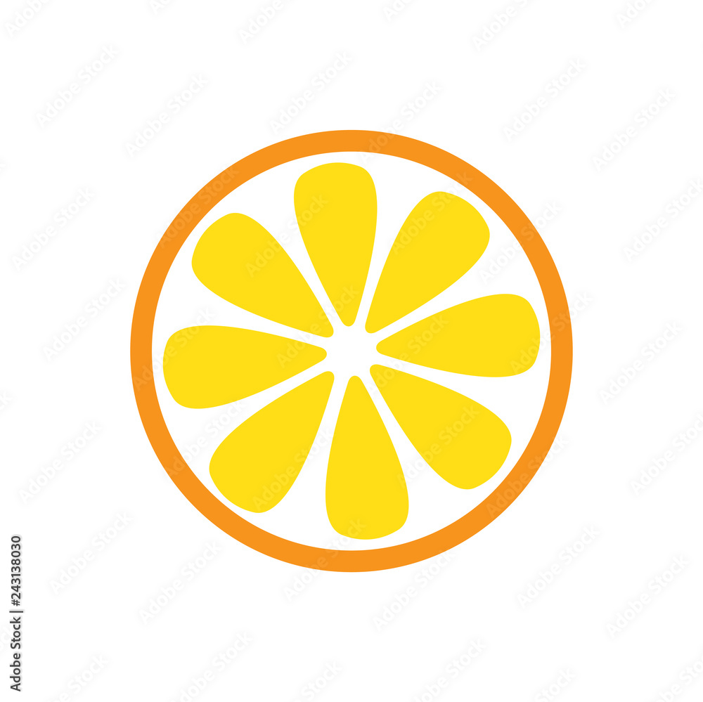 Poster fruit color icon on white background for graphic and web design, modern simple vector sign. internet