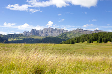 Dolomite landscape panorama 