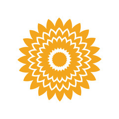 Flower color icon on white background for graphic and web design, Modern simple vector sign. Internet concept. Trendy symbol for website design web button or mobile app