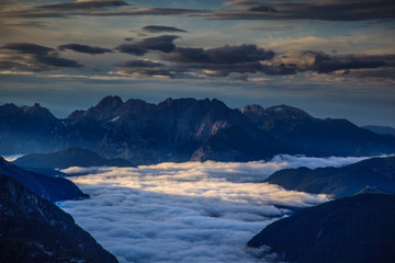Obraz premium landscape forest in trentino with dolomiti mountain