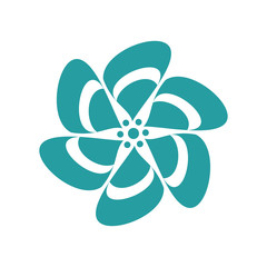 Flower color icon on white background for graphic and web design, Modern simple vector sign. Internet concept. Trendy symbol for website design web button or mobile app