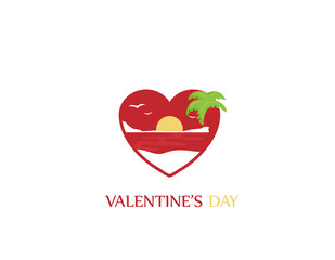 Valentine's day Island logo