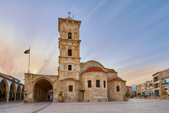 Holy church of Saint Lazarus in Larnaca Cyprus in the evening