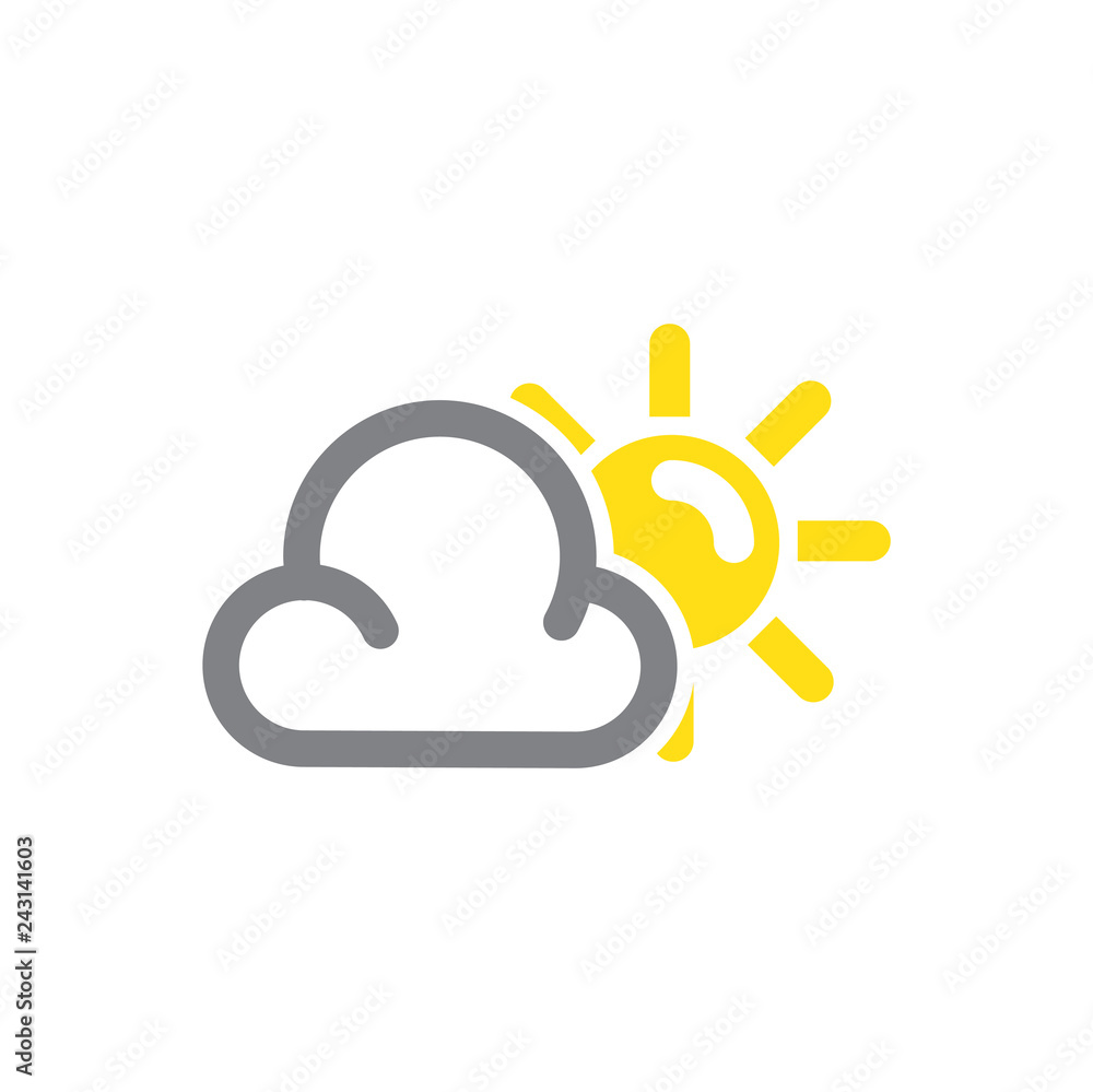 Fototapete Waether icon on white background for graphic and web design, Modern simple vector sign. Internet concept. Trendy symbol for website design web button or mobile app
