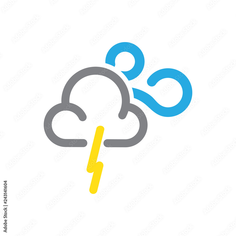 Fototapete Waether icon on white background for graphic and web design, Modern simple vector sign. Internet concept. Trendy symbol for website design web button or mobile app