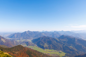 View from Moutnain Geigelstein, Schleching, Bavaria