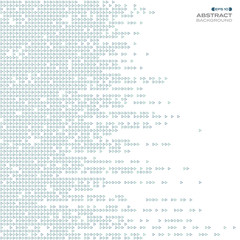 Abstract of blue triangle technology line pattern background.