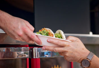 tasty fast food at a street food festival in stockholm