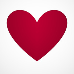 Red Valentine's Day card of paper cut background.