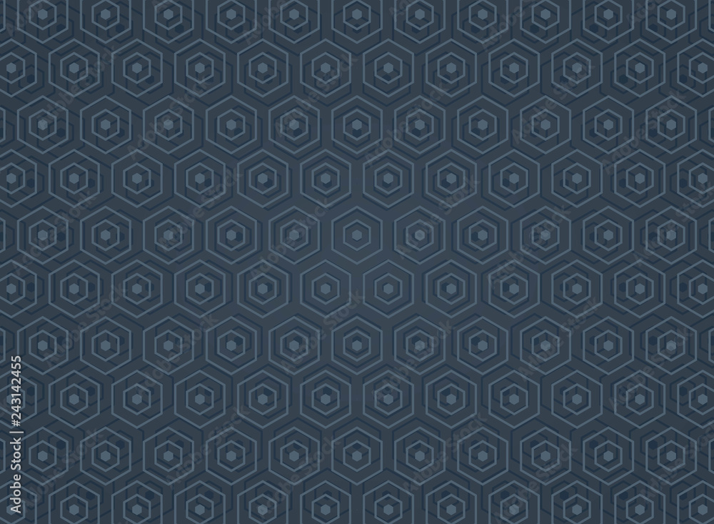 Poster abstract of geometric pentagonal pattern of dimension background.