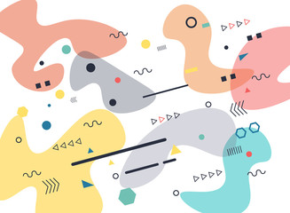 Abstract of geometric free shape pattern background.