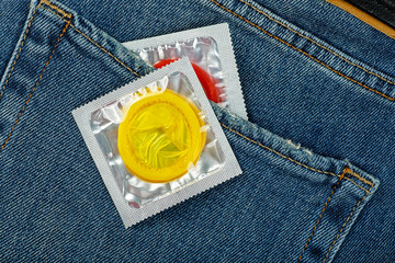 Condoms in jeans pocket