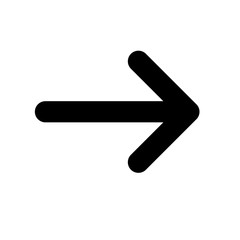 Arrow Line Vector Icon on white background