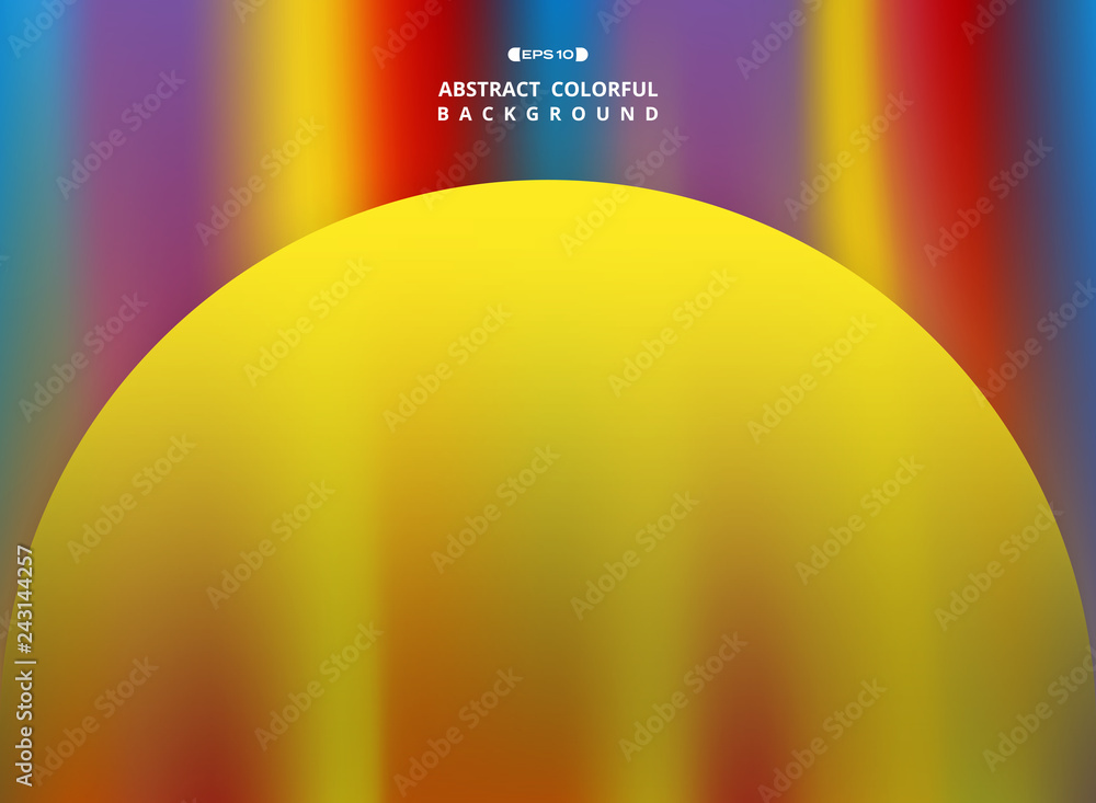 Poster abstract of futuristic colorful gradient mesh background.