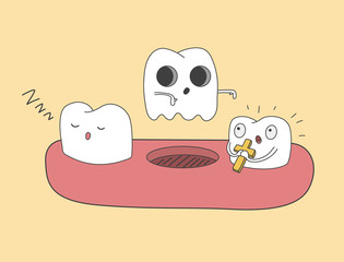 dead tooth turned into a ghost