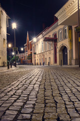 Stone pavement street
