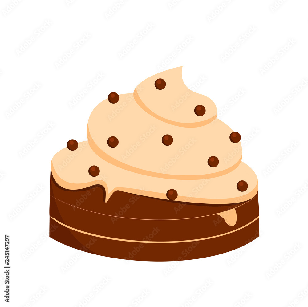 Poster cup cake icon on white background for graphic and web design, modern simple vector sign. internet co