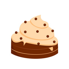 Cup cake icon on white background for graphic and web design, Modern simple vector sign. Internet concept. Trendy symbol for website design web button or mobile app