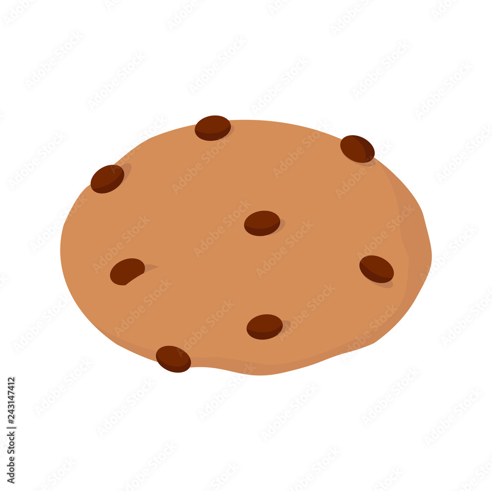 Poster cookie icon on white background for graphic and web design, modern simple vector sign. internet conc