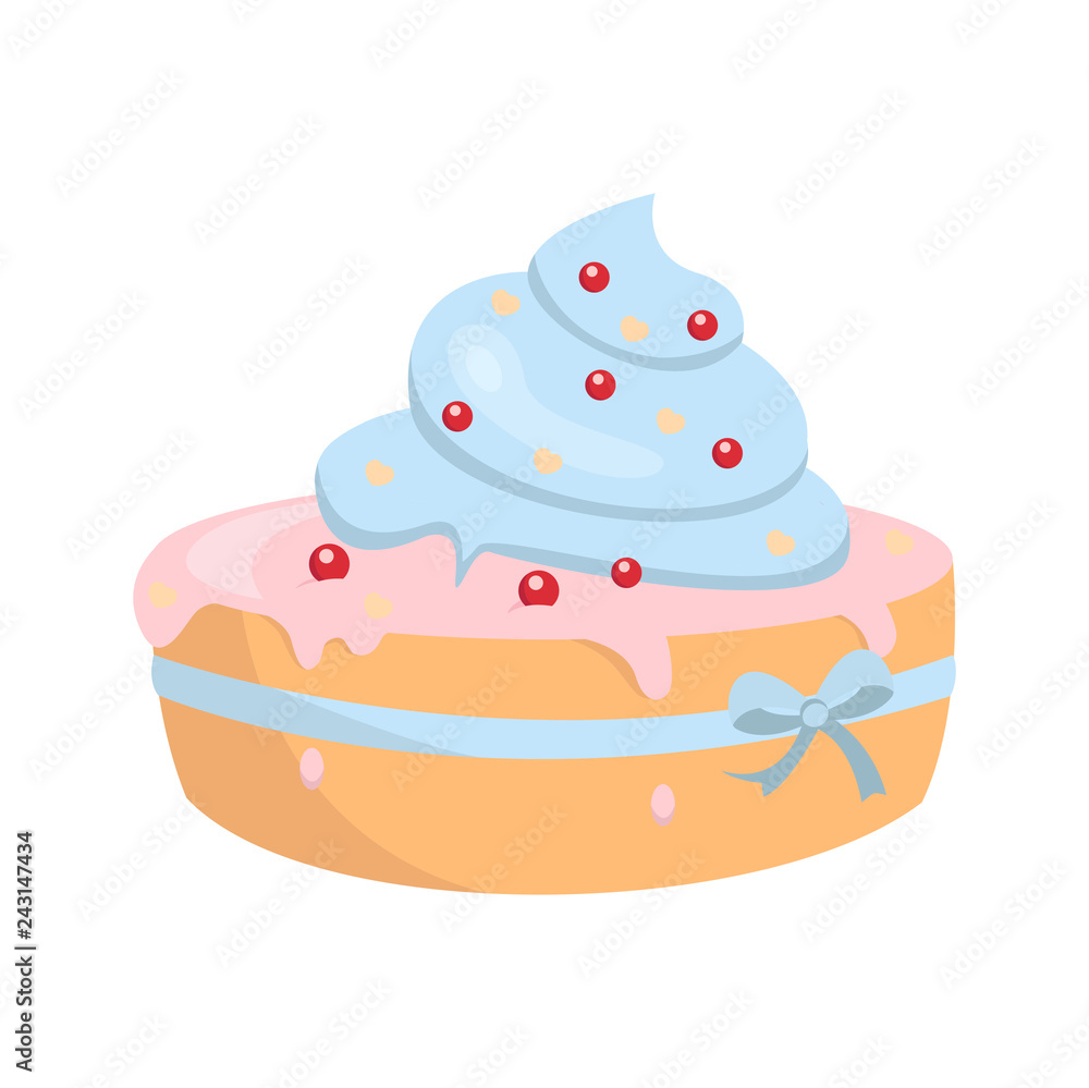 Poster cup cake icon on white background for graphic and web design, modern simple vector sign. internet co