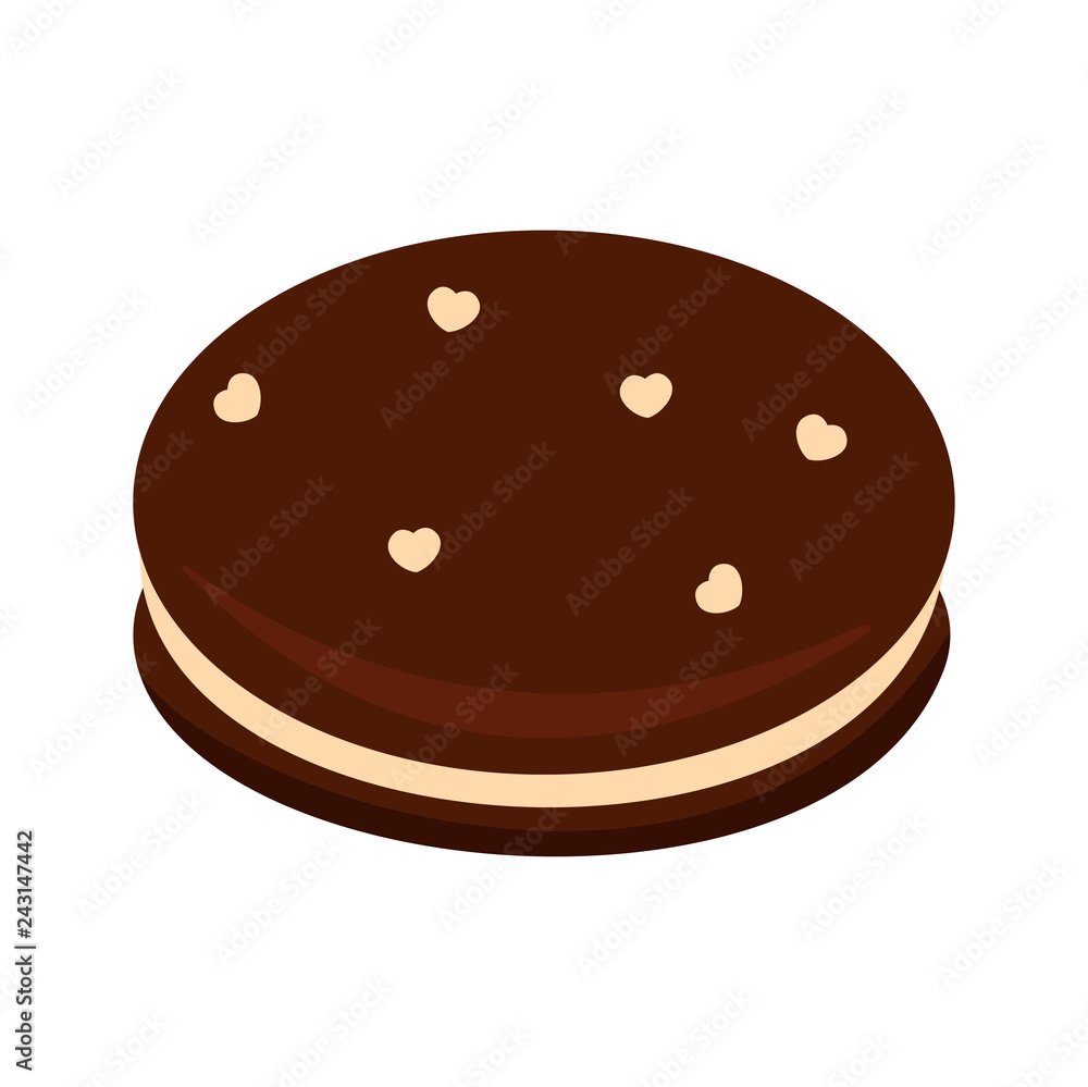Poster cookie icon on white background for graphic and web design, modern simple vector sign. internet conc